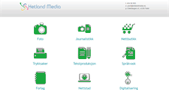 Desktop Screenshot of hetlandmedia.no
